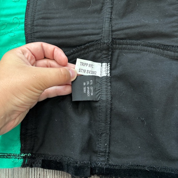 VINTAGE Y2K TRIPP NYC GREEN BLACK GOTHIC CORSET TOP WOMENS XL - Picture 10 of 10